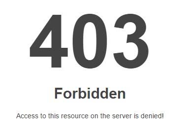 403 error forbidden